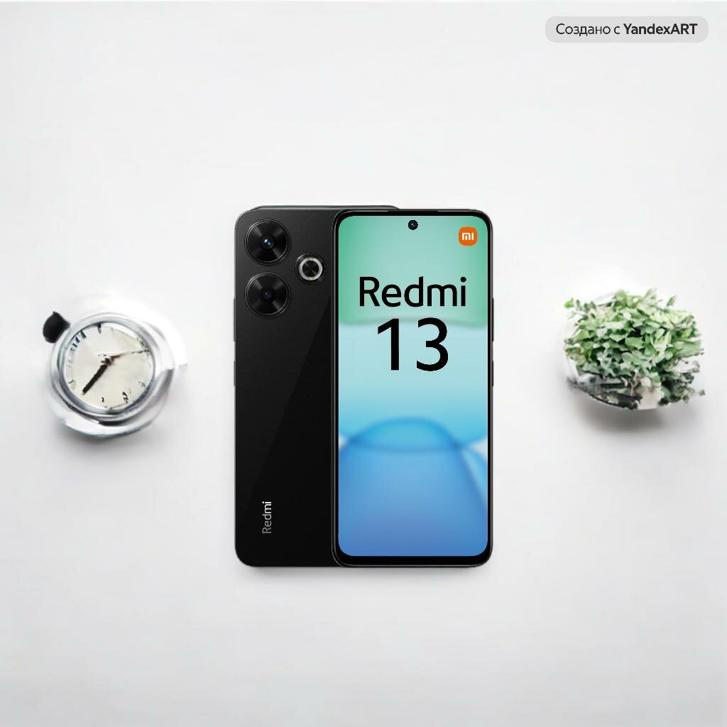 Смартфон Xiaomi Redmi 13 8/256 ГБ, экран 6.79, черный, Dual Nano SIM-карта, черный（Black）
