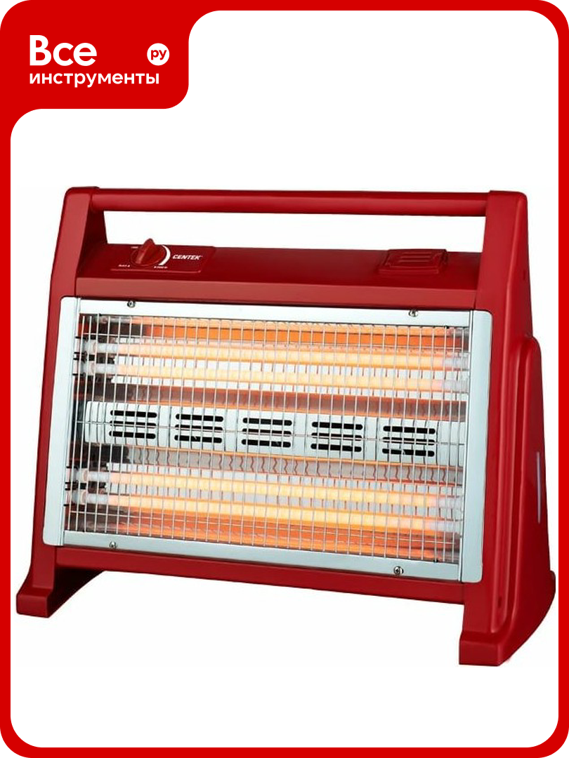 Кварцевый обогреватель Centek CT-6141  2 уровня мощности 1000 Вт 2000 Вт CT-6141