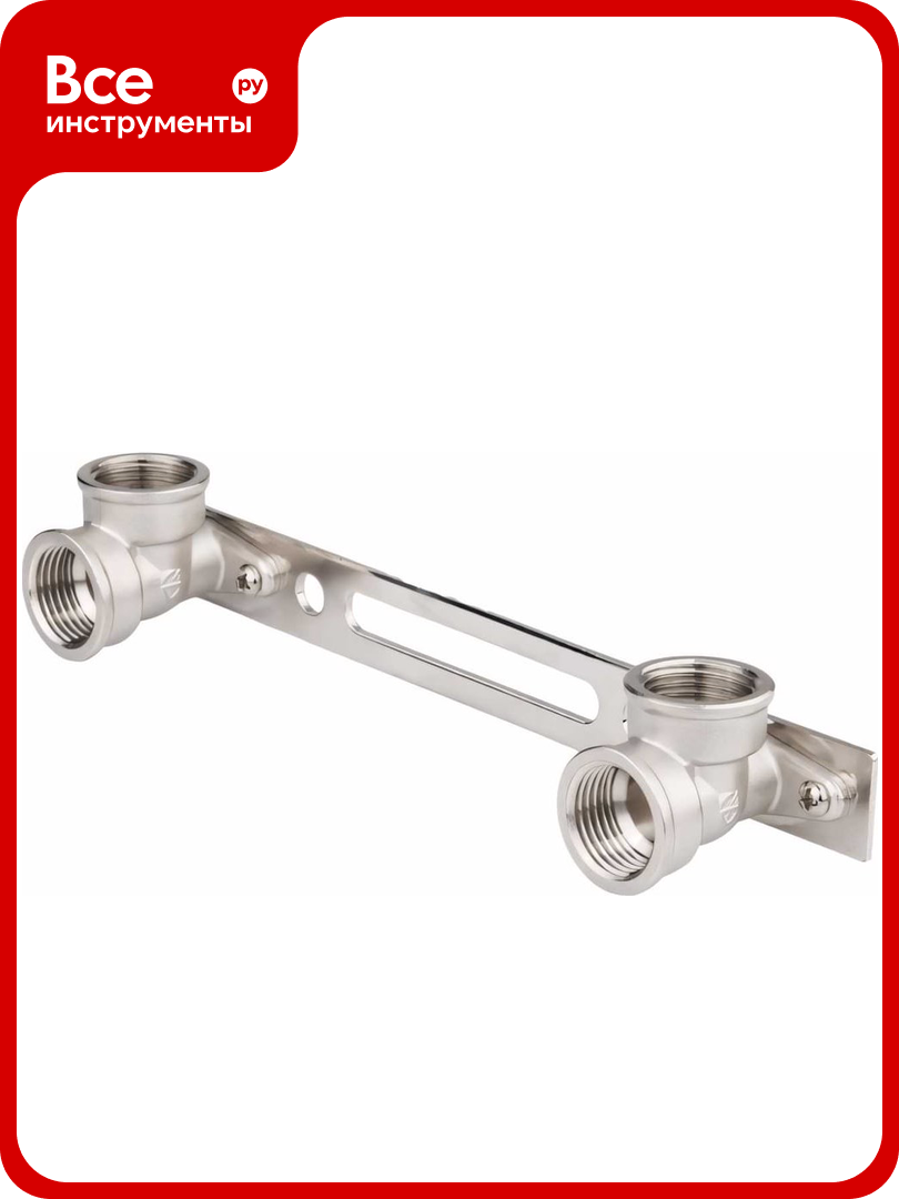Уголки на планке для смесителя AQUALINK 1/2 x1/2 - 2 вн-вн 04510