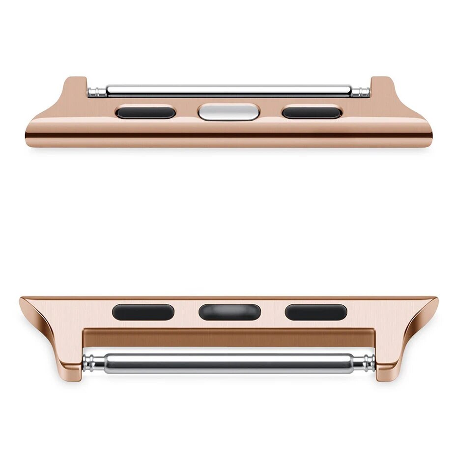 Металлический ремешок-переходник 20/22 мм, разъем для Apple Watch 10/9/8/7/6/SE 46 мм 42 мм 45 мм 41 мм 44 мм 40 мм Ultra 2 49 мм, пряжка ремешка, Rose Gold, Series 10 46mm--22mm