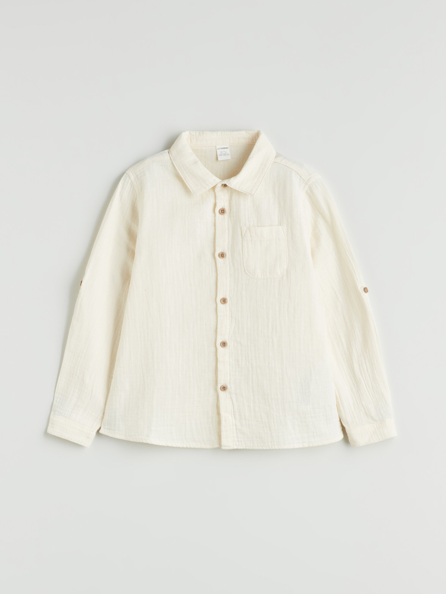 Школьная рубашка LC Waikiki размер 3-4 года светло-бежевый