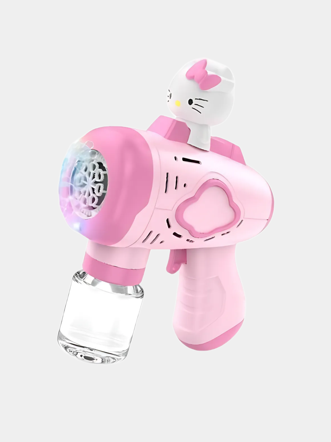 Пистолет генератор мыльных пузырей, детский, на батарейках, раствор — фото 1