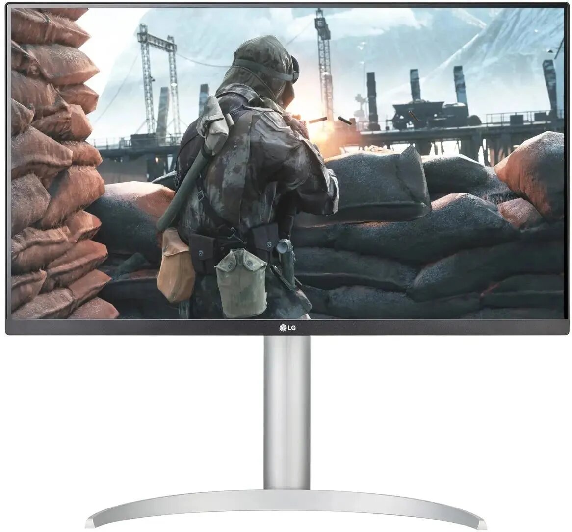 27" Монитор LG UltraFine 27UP650K-W, 3840x2160, IPS, 2хHDMI, 1хDP, черный и серебристый [27up650k-w. aruz]