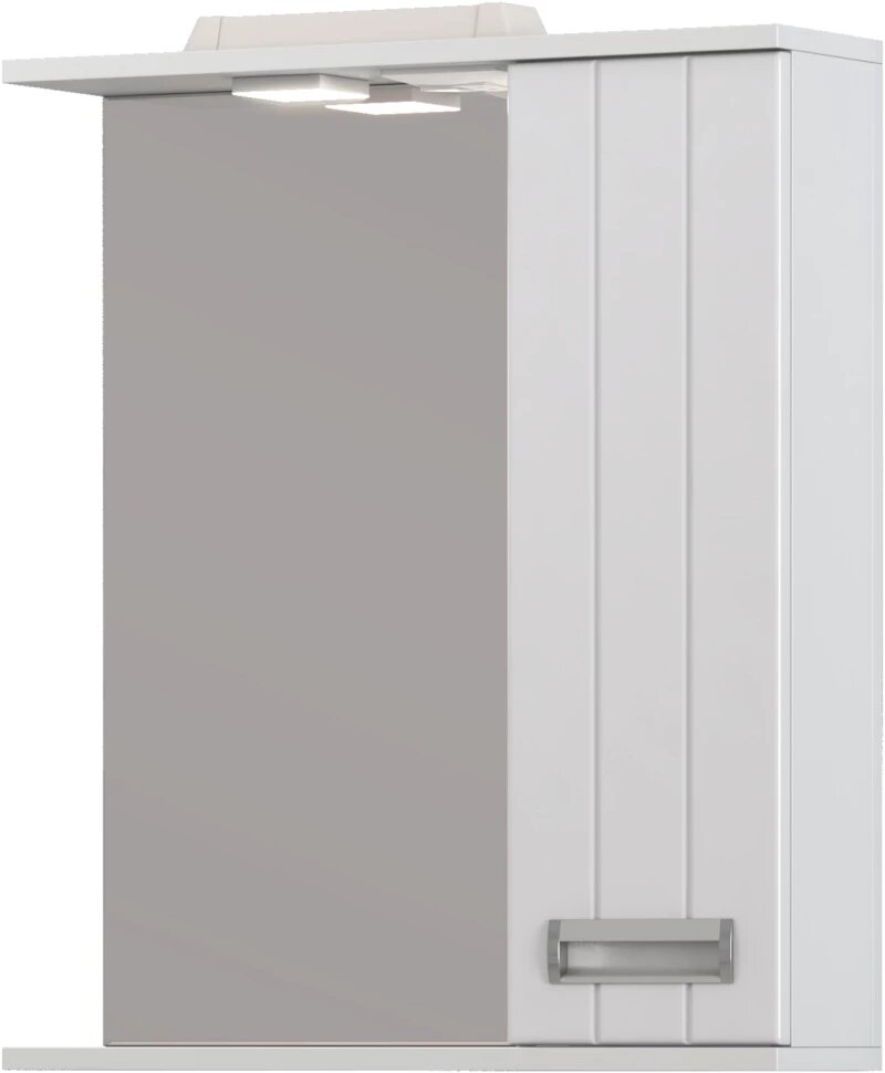 Зеркальный шкаф Vigo Diana z. DIA.60. R. El 60x70 см R с подсветкой выключателем белый глянец/белый матовый