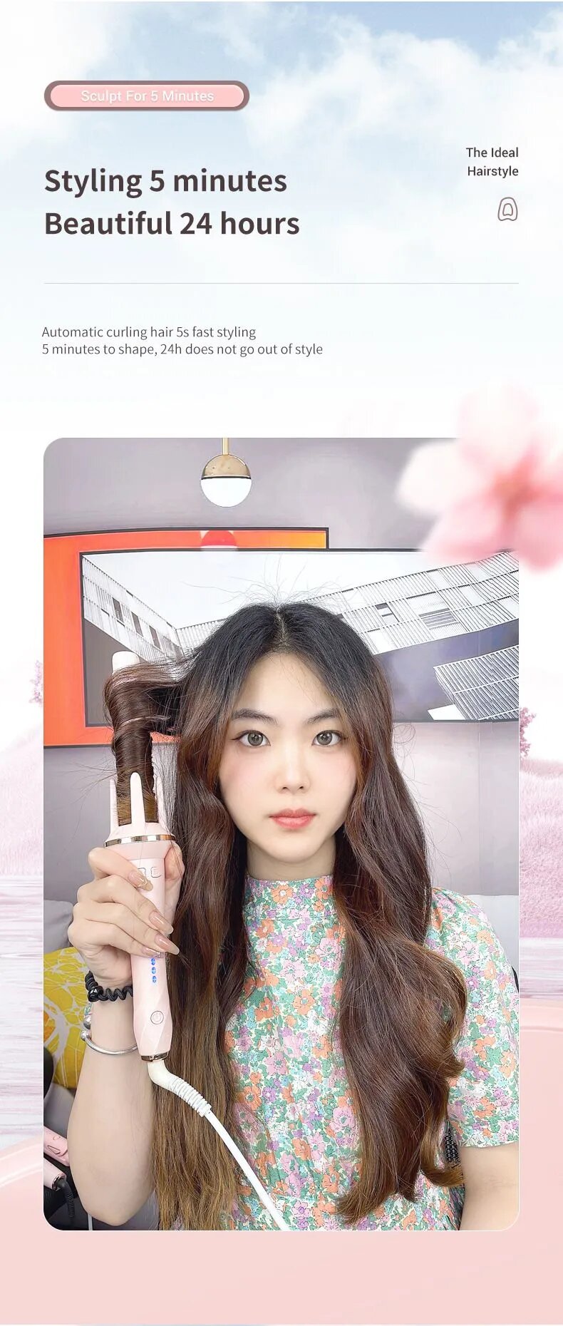 Автоматическая плойка XN-388 с ионами и турмалином 28мм 35Вт 40шт