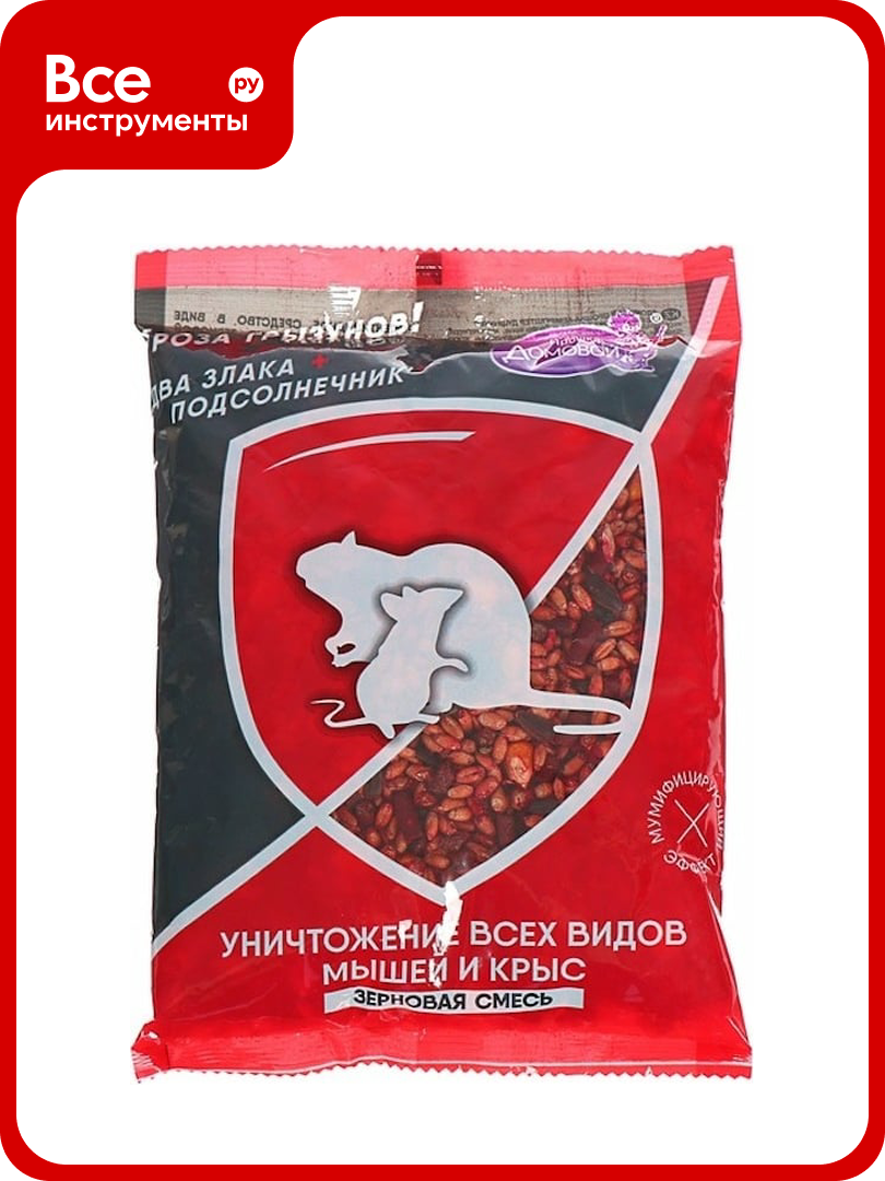 Зерновая смесь от грызунов Домовой Прошка Гроза пакет 300 г УТ-00009323