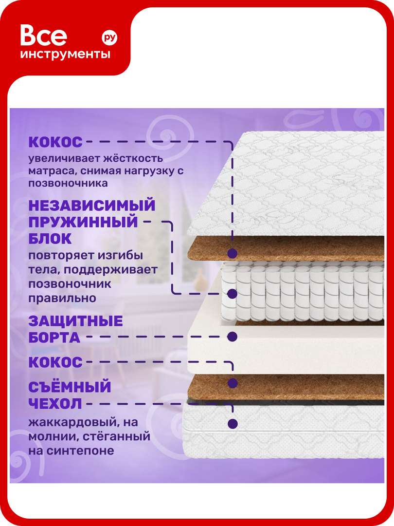 Матрас Капризун Дрим хард плюс 80х160 см 414538