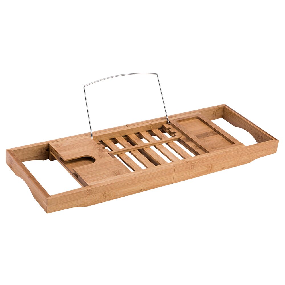 Полка для ванны раздвижная 70-104 см бамбук