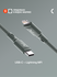 Кабель круглый COMMO Lightning 8-pin MFI - USB Type-C серый 1.2 м