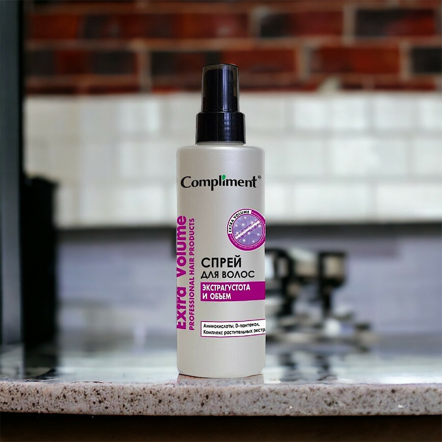 Спрей для волос Compliment Extra Volume, экстрагустота и объём, 200 мл — фото 1