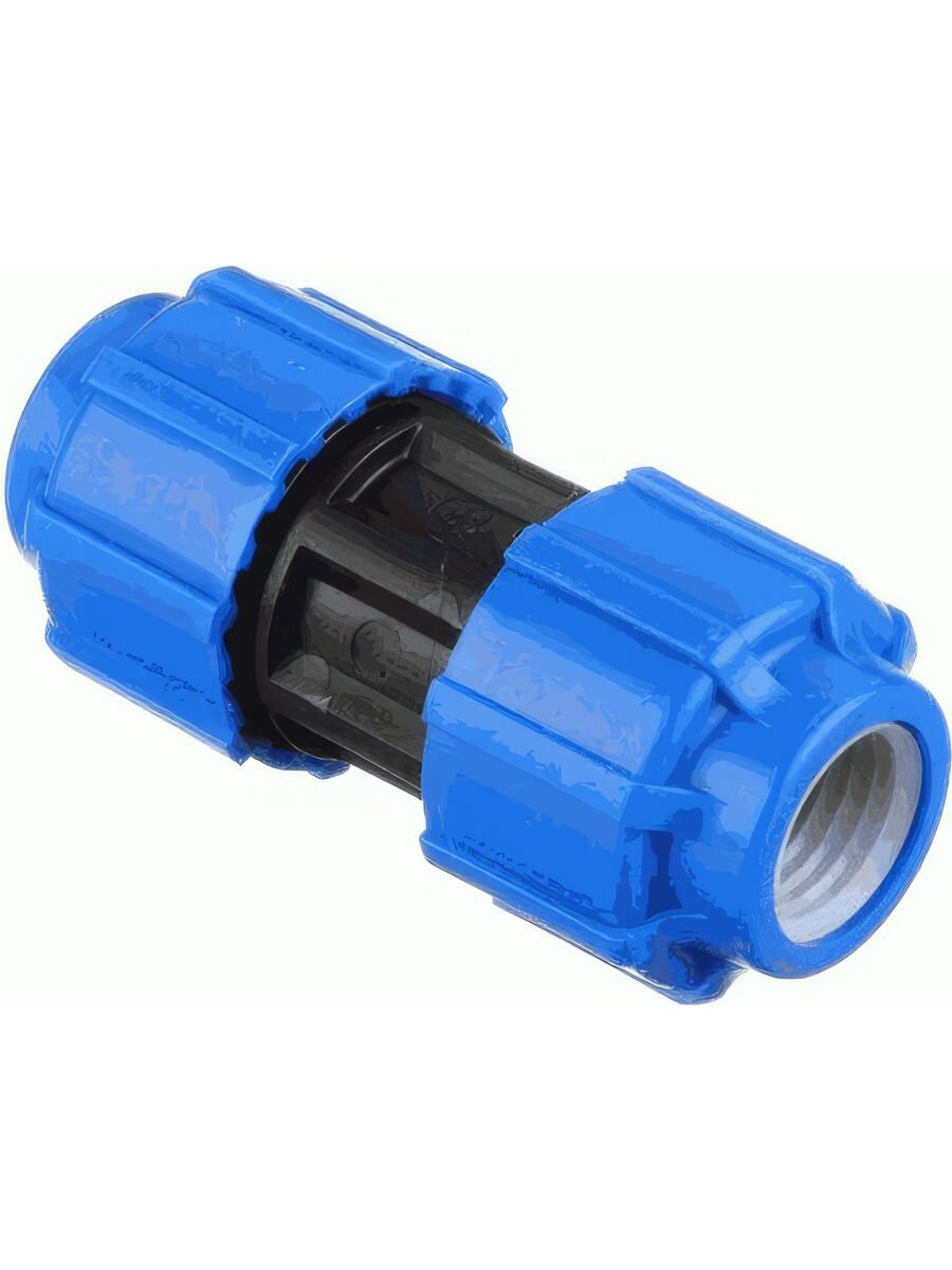 Муфта для труб ПНД 50х40мм обжим пластик