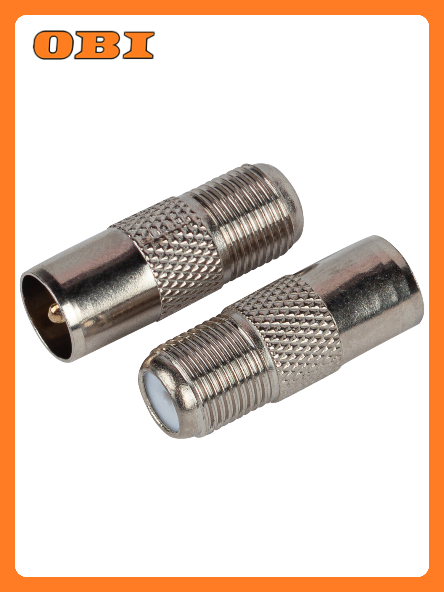 Переходник ERA SIMPLE гнездо F-штекер для ТВ серебристый 1 шт