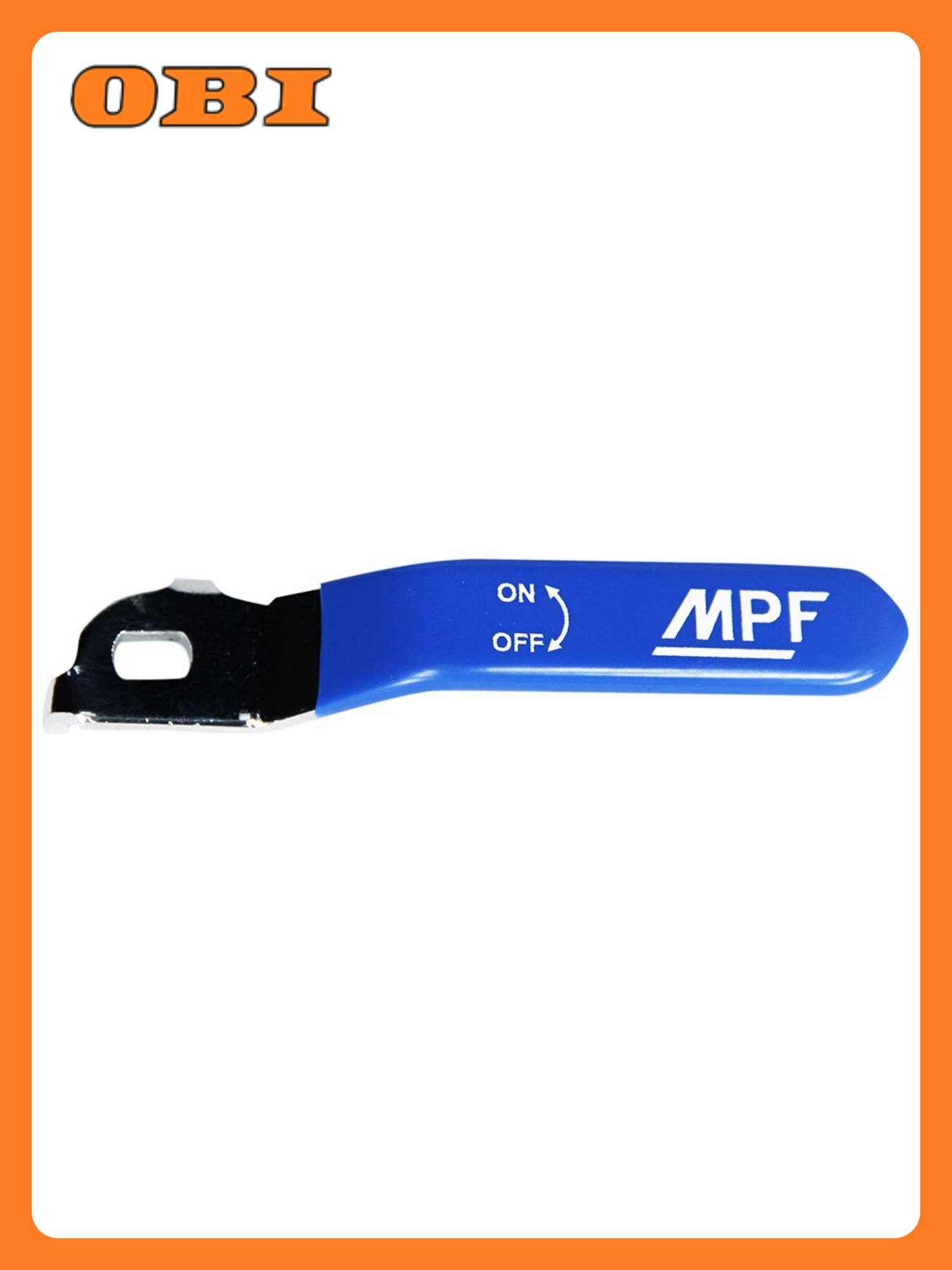 Ручка длинная усиленная  для крана  1 2    3 4   прорезиненная синяя  MP У