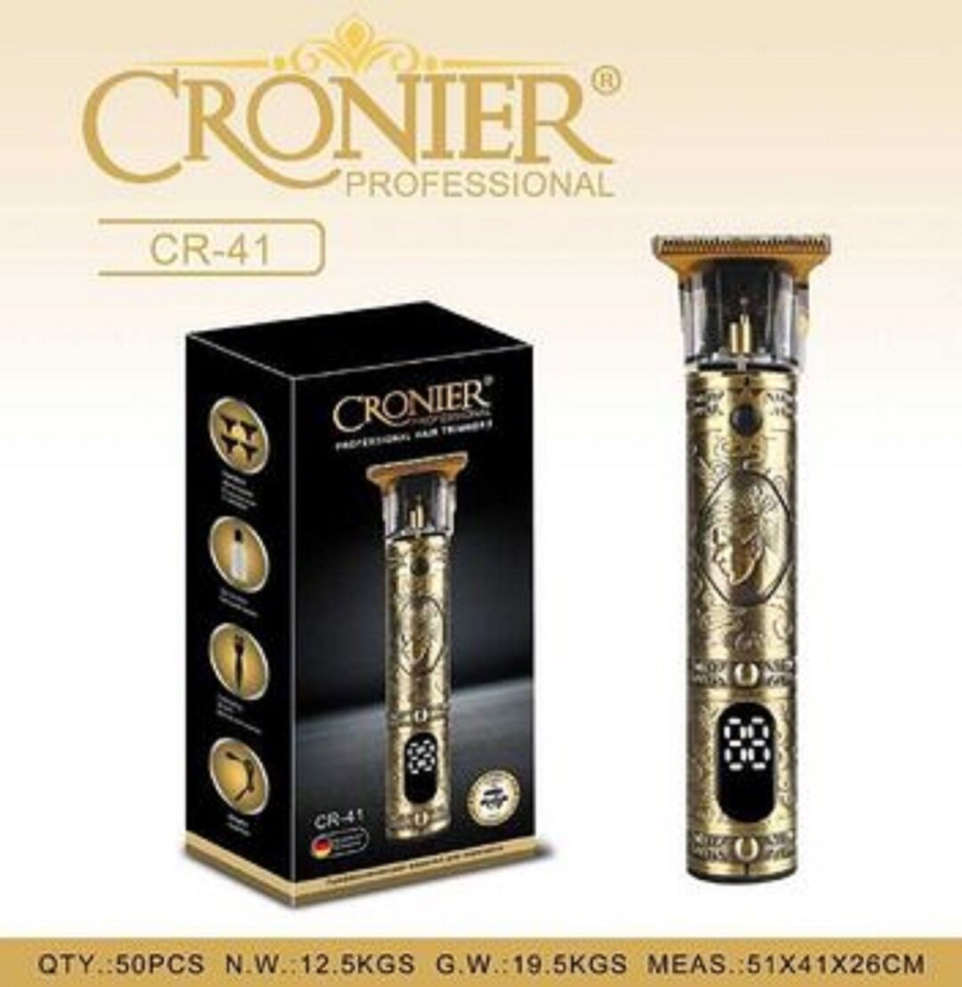 Машинка для стрижки, Набор для стрижки CRONIER CR-41, золотой