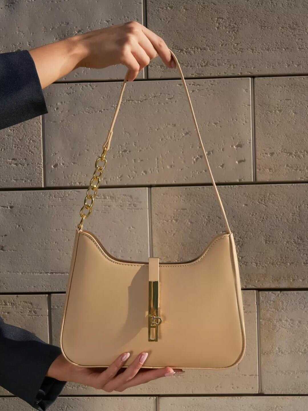 Сумка кросс-боди , бежевая — фото 1