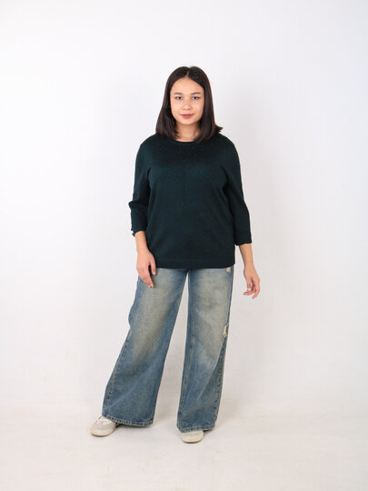 Свитер , размер 52, темно-зеленый — фото 1