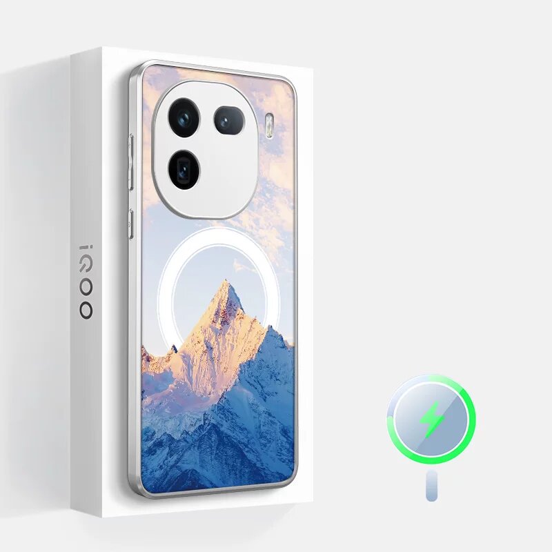 Чехол IQOO 12 Pro с магнитным креплением MagSafe, дизайн горы Гонга, 38 сильных магнита