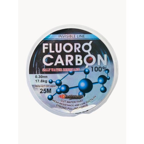 Леска флюорокарбоновая 100% 0,30мм 17,8кг 25м