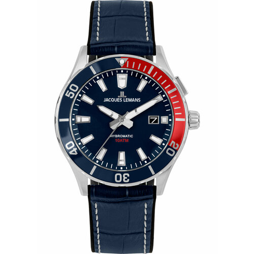 фото Наручные часы jacques lemans hybromatic, синий, серебряный