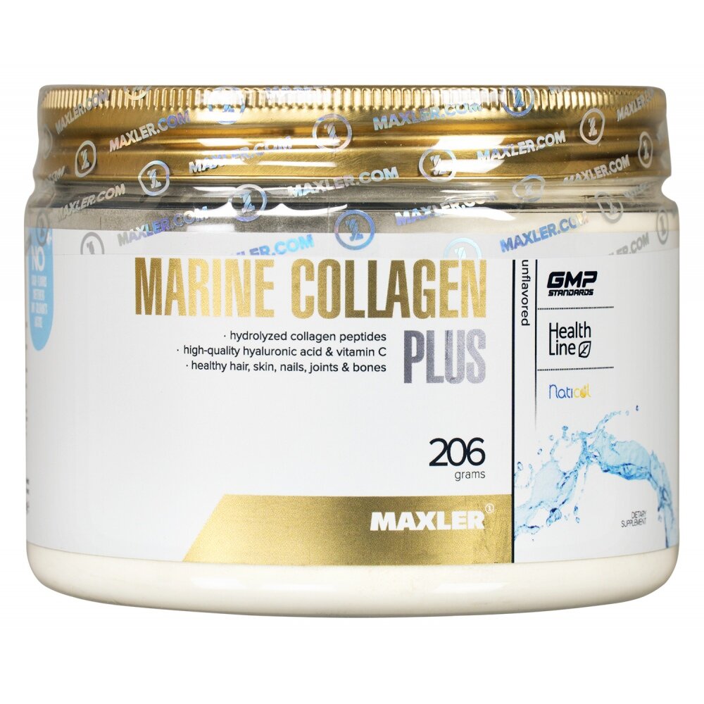 Maxler Germany Marine Collagen Plus, 206 г, Вкус Unflavored / Без вкусовых добавок