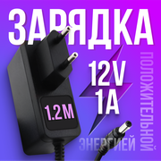 Блок питания (адаптер) 12V 1A 5.5 x 2.1 F12L19-120100SPAV / YGY-12800 / SAL012F /GSCV1000S012V18Y 12V 1A для модемов (роутеров), тв-приставок МТС Ростелеком Wink Дом. ру