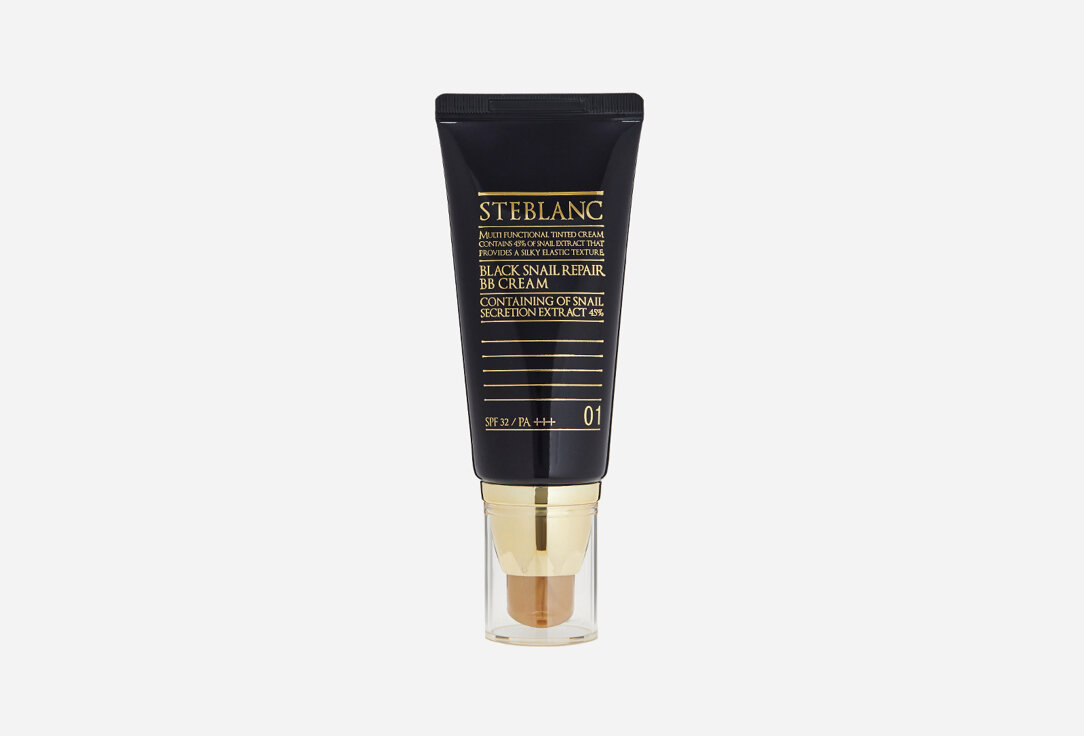 ВВ крем с муцином Чёрной улитки Steblanc Black Snail Repair BB Cream 01 светлый беж / объём 50 мл