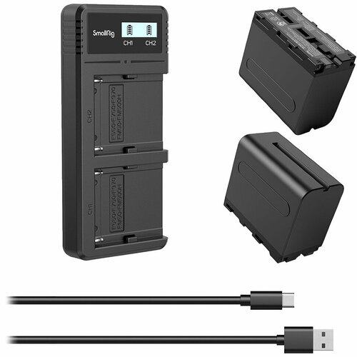 фото 2 аккумулятора np-f970 + зарядное устройство smallrig 3823
