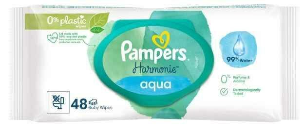Pampers Влажные салфетки, Aqua Pure, 48 шт
