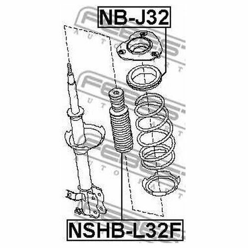 Пыльник амортизатора Febest nshbl32f для Nissan Altima, Maxima VII