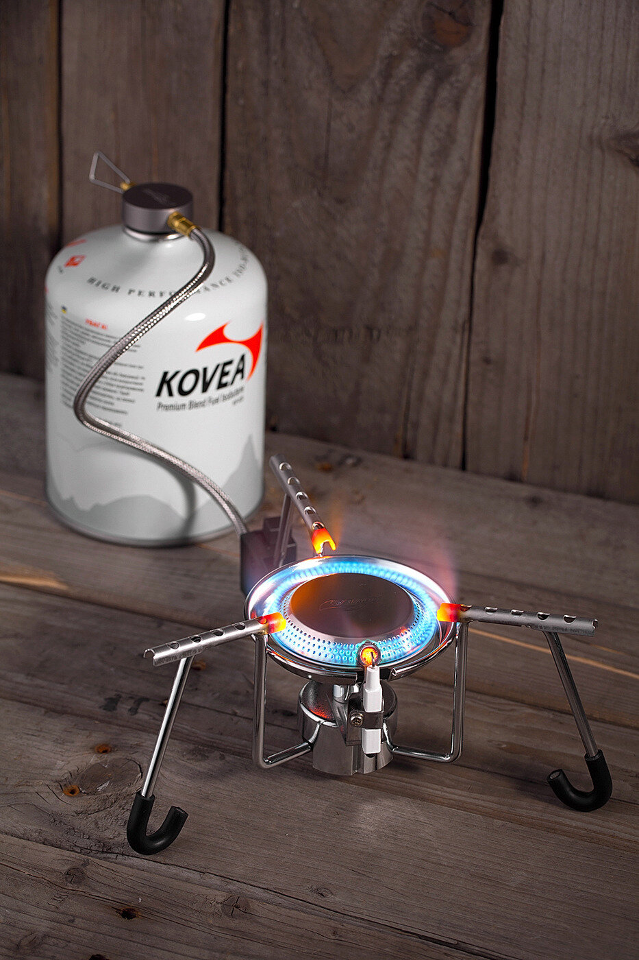 Горелка туристическая Kovea Exploration Stove  с пьезоподжигом  серебристая
