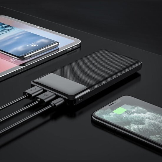 Внешний аккумулятор Hoco J72 Easy travel 10000mAh 2A 2xUSB-A черный — фото 1