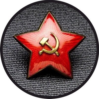 Наклейка на мотоцикл красная звезда