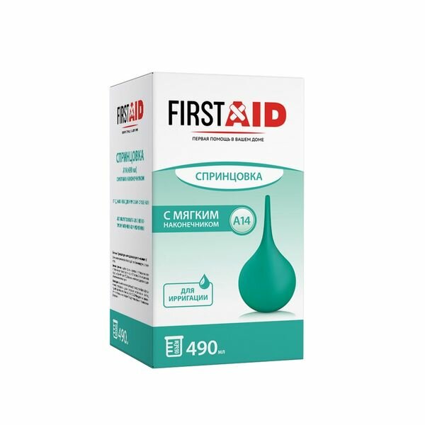 Спринцовка А14 с мягким наконечником First AidФерстэйд 490мл