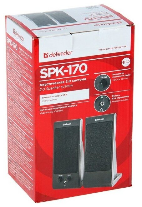 Колонки DEFENDER SPK-165\\170 черный 2x1Вт RMS разъем для наушников 65165 - фото №11