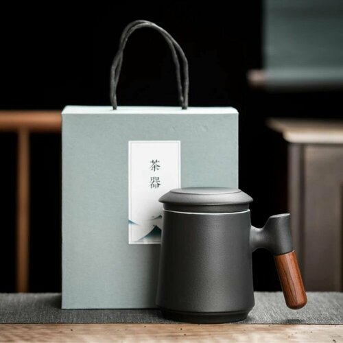 Кружка заварочная с крышкой и ситечком для чая, 400 мл