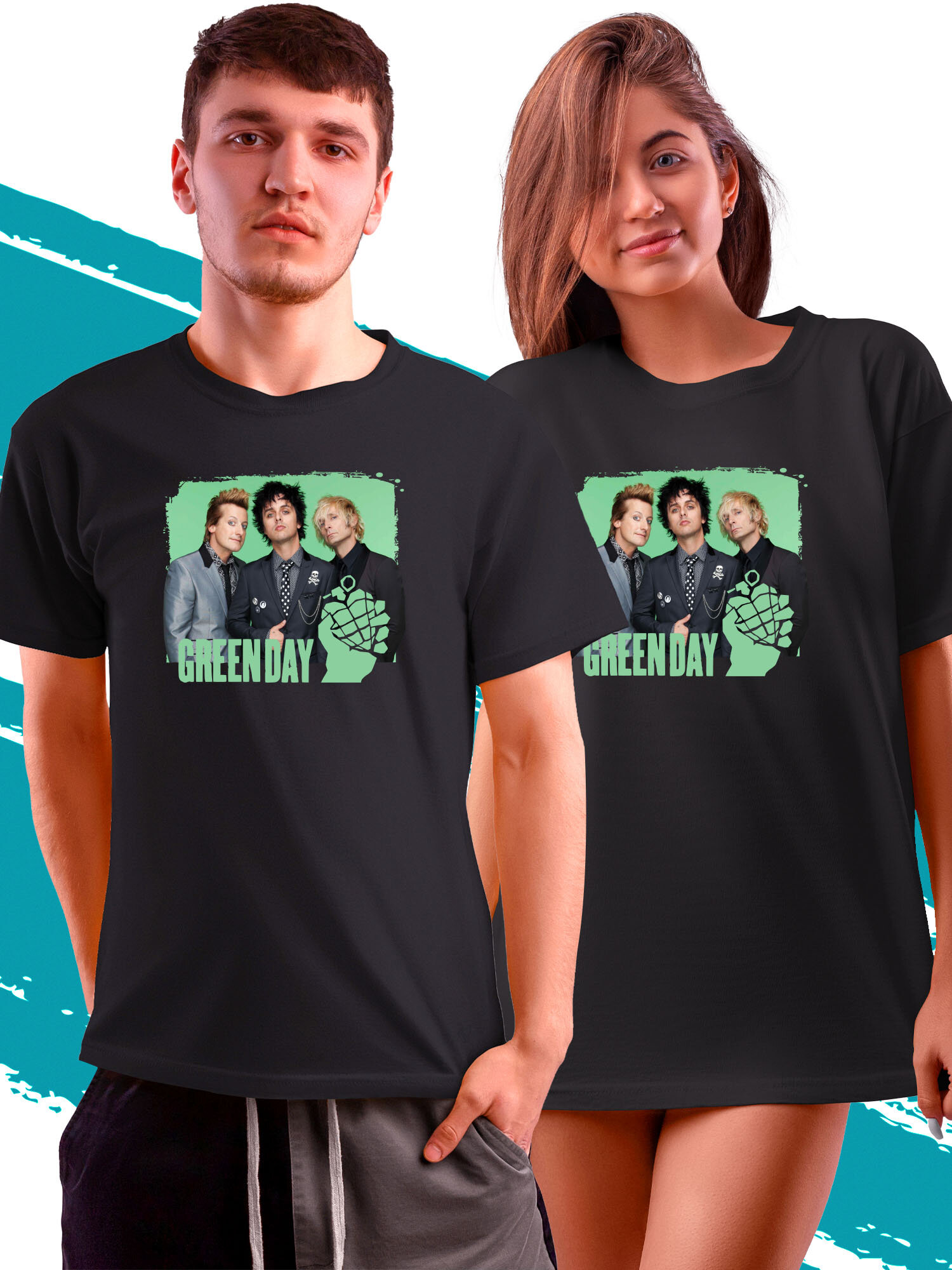 Футболка PhilShop Green Day Грин Дей  размер XXS  черный