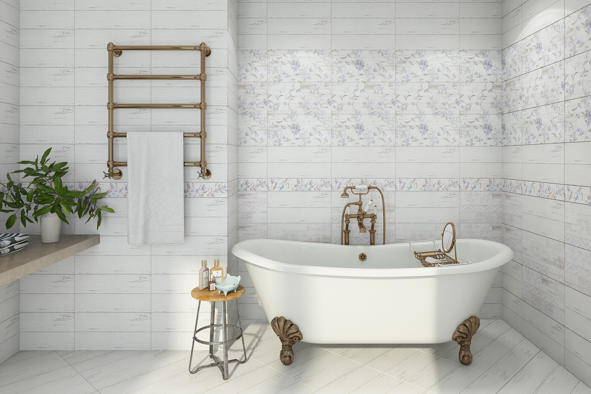 Плитка Global Tile San Remo GT12VG настенная белая 50x25 см