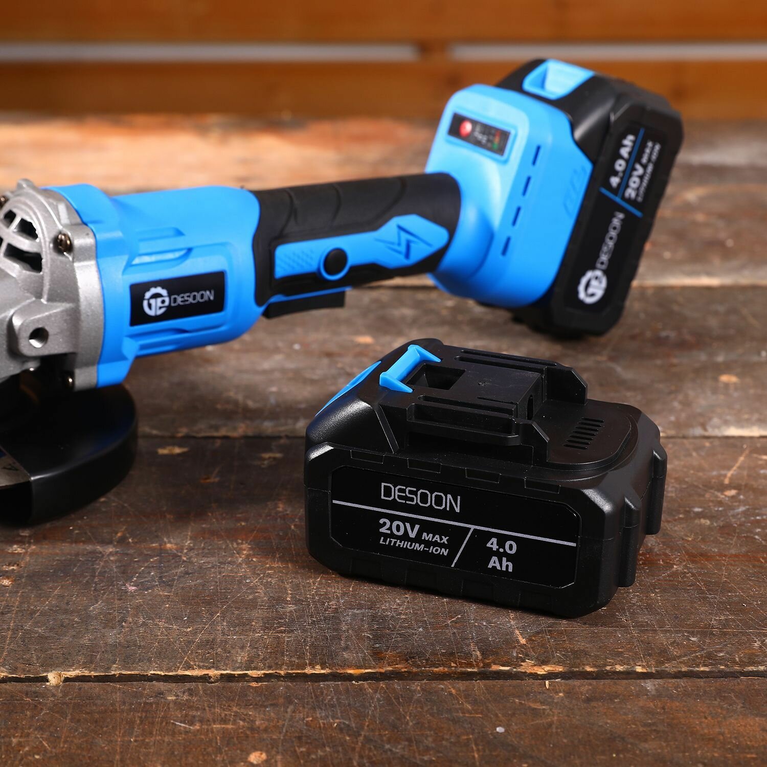 Изображение Аккумулятор DESOON DS4.0 Li-Ion 20V 4Ah, для электроинструментов, слайдер