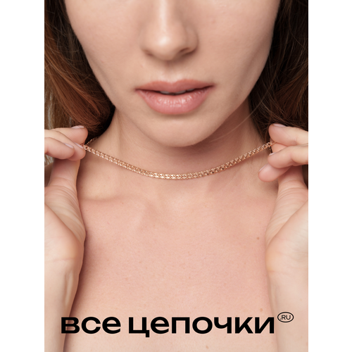 фото Цепь всецепочкиru, красное золото, 585 проба, длина 55 см, средний вес 6.03 г, , розовое золото