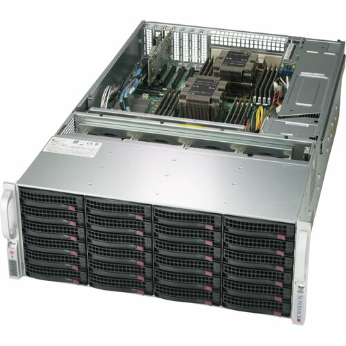 Серверная платформа Supermicro SSG-6049P-E1CR36H 4U 2xLGA3647 no DIMM(16)/ 3108RAID HDD(36)LFF/ 2x10Gbe/ 5xFH/ 2x1200W