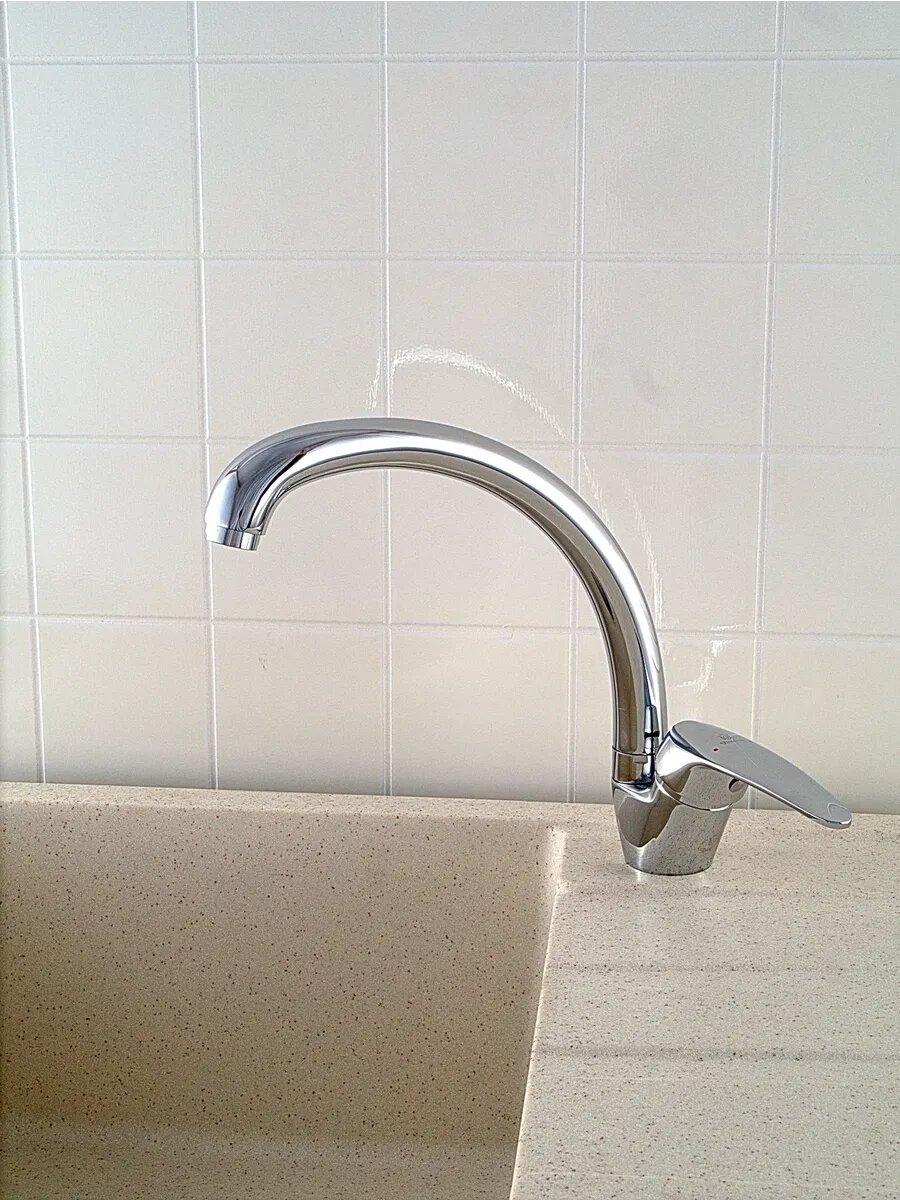 Смеситель для кухни Diadonna, латунь, однорычажный, поворотный излив, хром, 40 см — фото 1