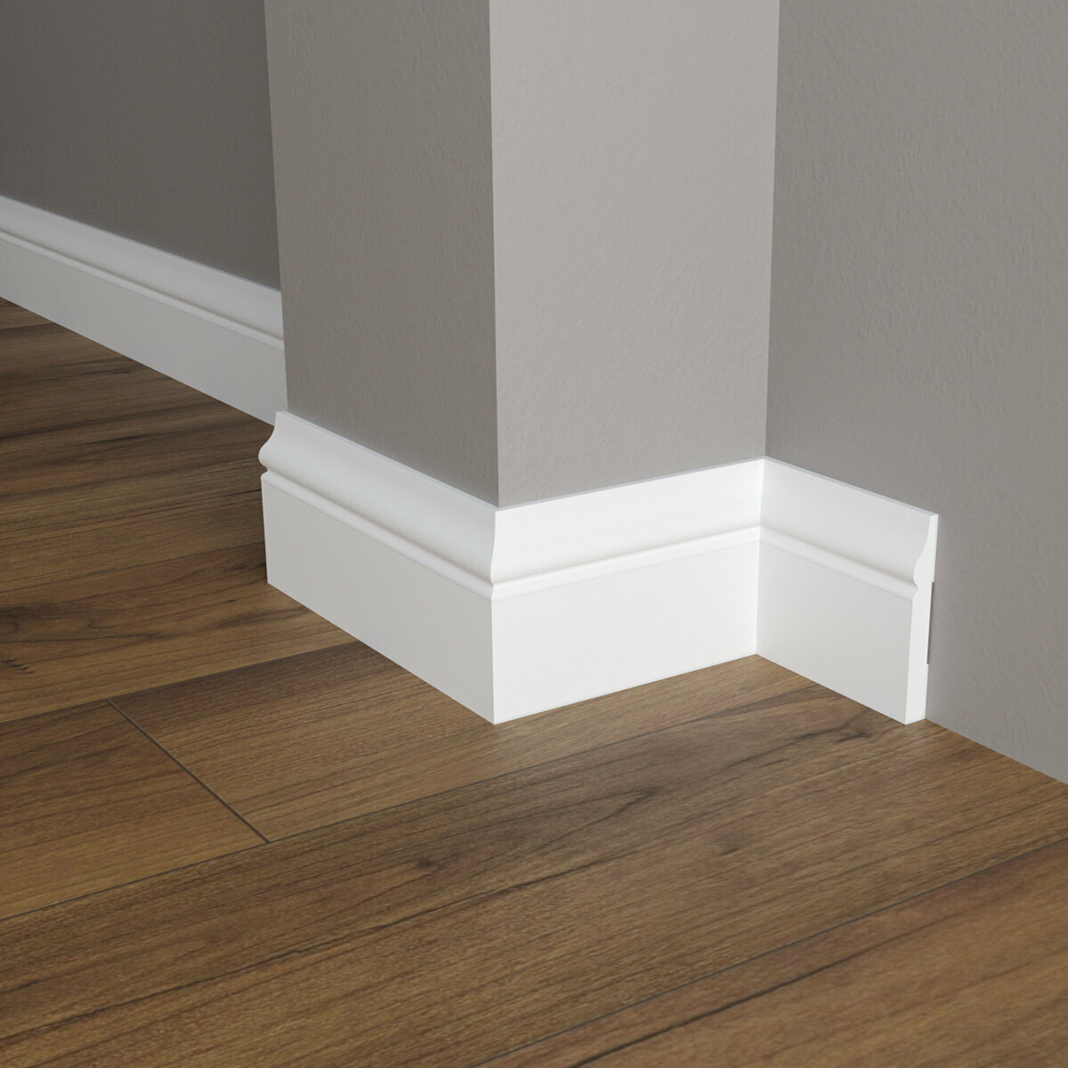 Плинтус дюрополимер напольный Decor-Dizayn (Декор-Дизайн), 82x11x2000 мм, DD48