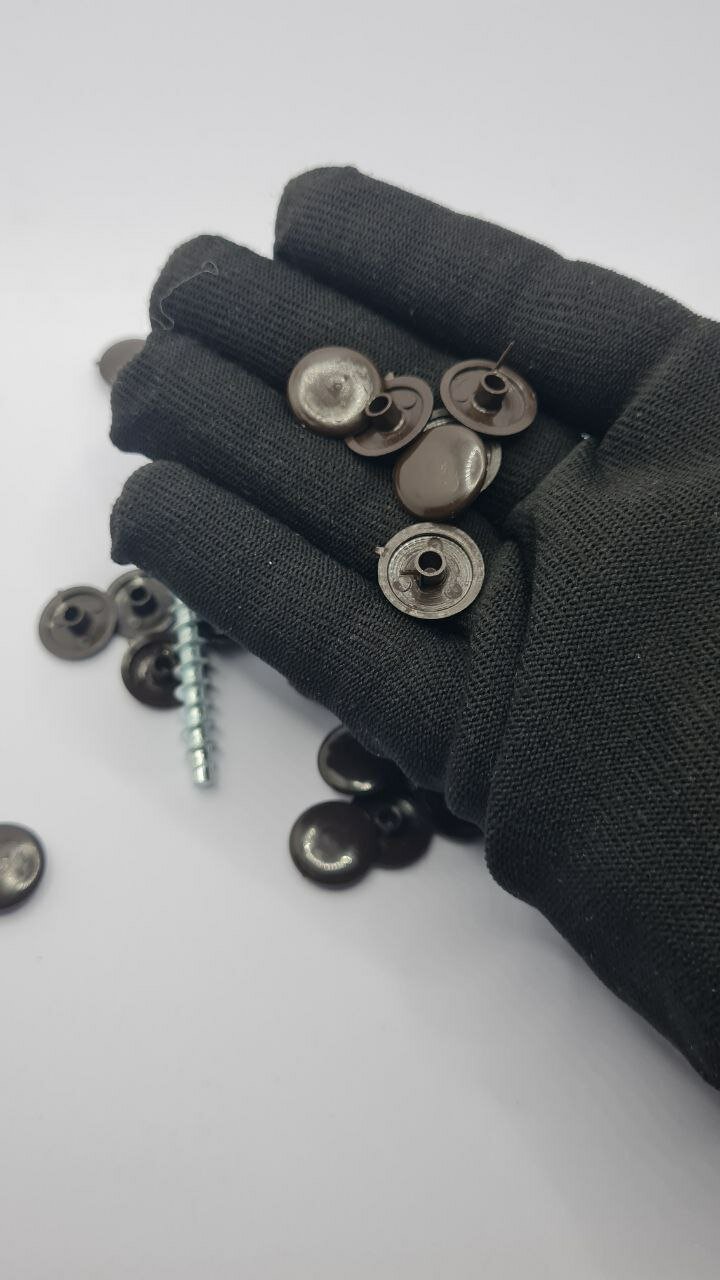 Заглушка мебельная к стяжке пластмассовая d.14мм венге №8 50 шт — фото 1