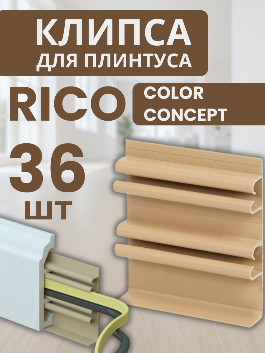Монтажная клипса Rico Color Rico Concept 36 штук