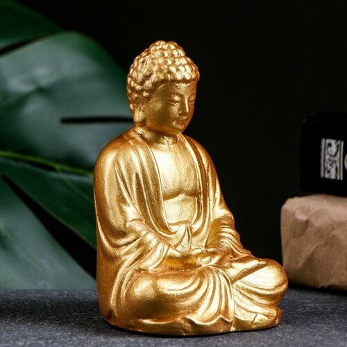 Подставка для благовоний Будда сидит золото, 12см подставка для ложки macaroni 12см силикон