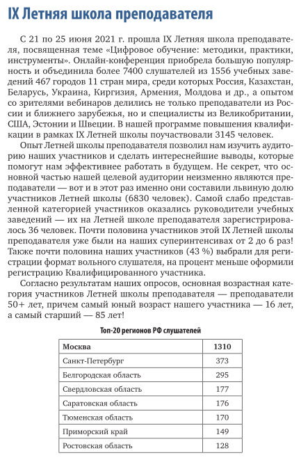 Цифровое обучение: методики, практики, инструменты. Материалы вебинаров, бесед и исследований Юрайт. Академии. Выпуск 4. Летняя школа преподавателя 2021 - фото №8