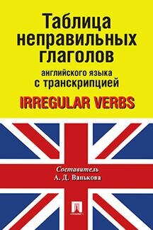 Сост. Ванькова А. Д. "Таблица неправильных глаголов английского языка с транскрипцией"