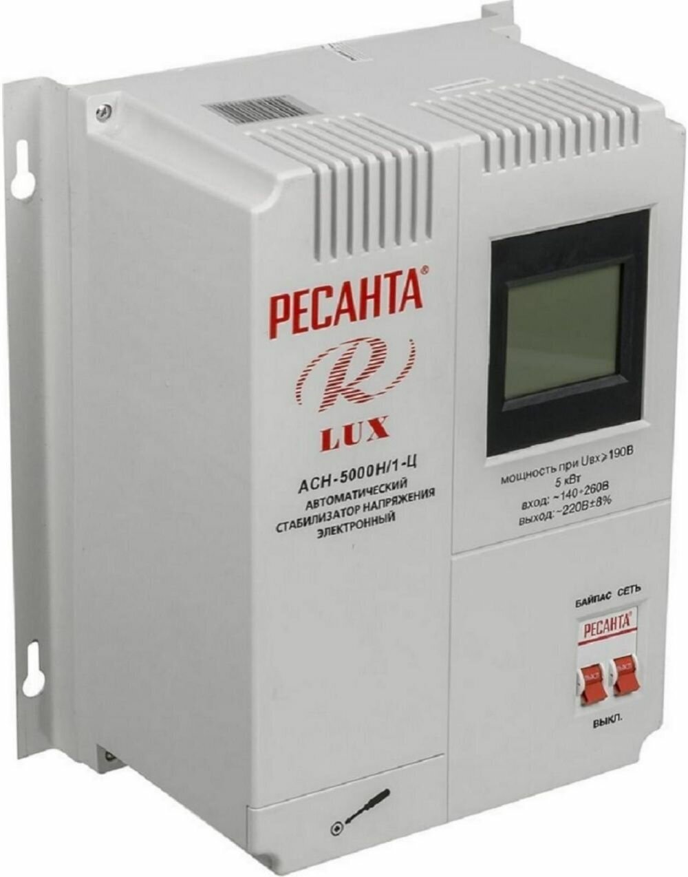 Стабилизатор напряжения серии LUX РЕСАНТА АСН-5000Н/1-Ц