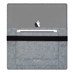 Чехол для 16 MacBook Pro 2020 / MacBook 15 Pro до 2016 года / Макбук Про 15 и 16 дюймов / ноутбука 15 и 16 дюймов / подставка / сумка из фетра / горизонтальный с крышкой светло-серый - изображение