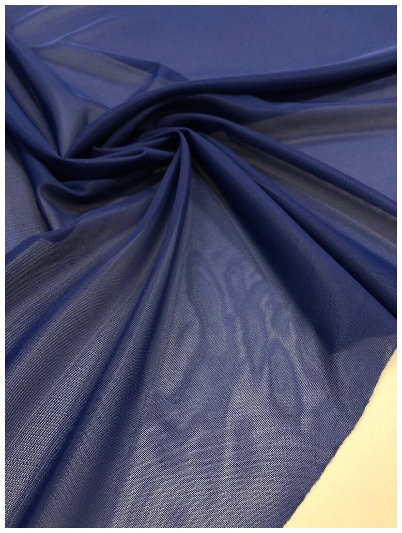 Ткань подкладочная сетка , цвет синий , цена за 1 метр погонный.